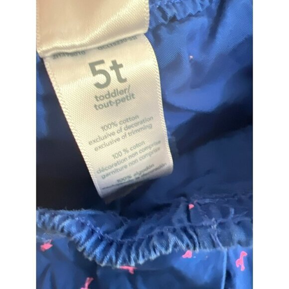 Carters Blue Pink Flamingo Shorts Toddler 5T - Picture 4 of 4